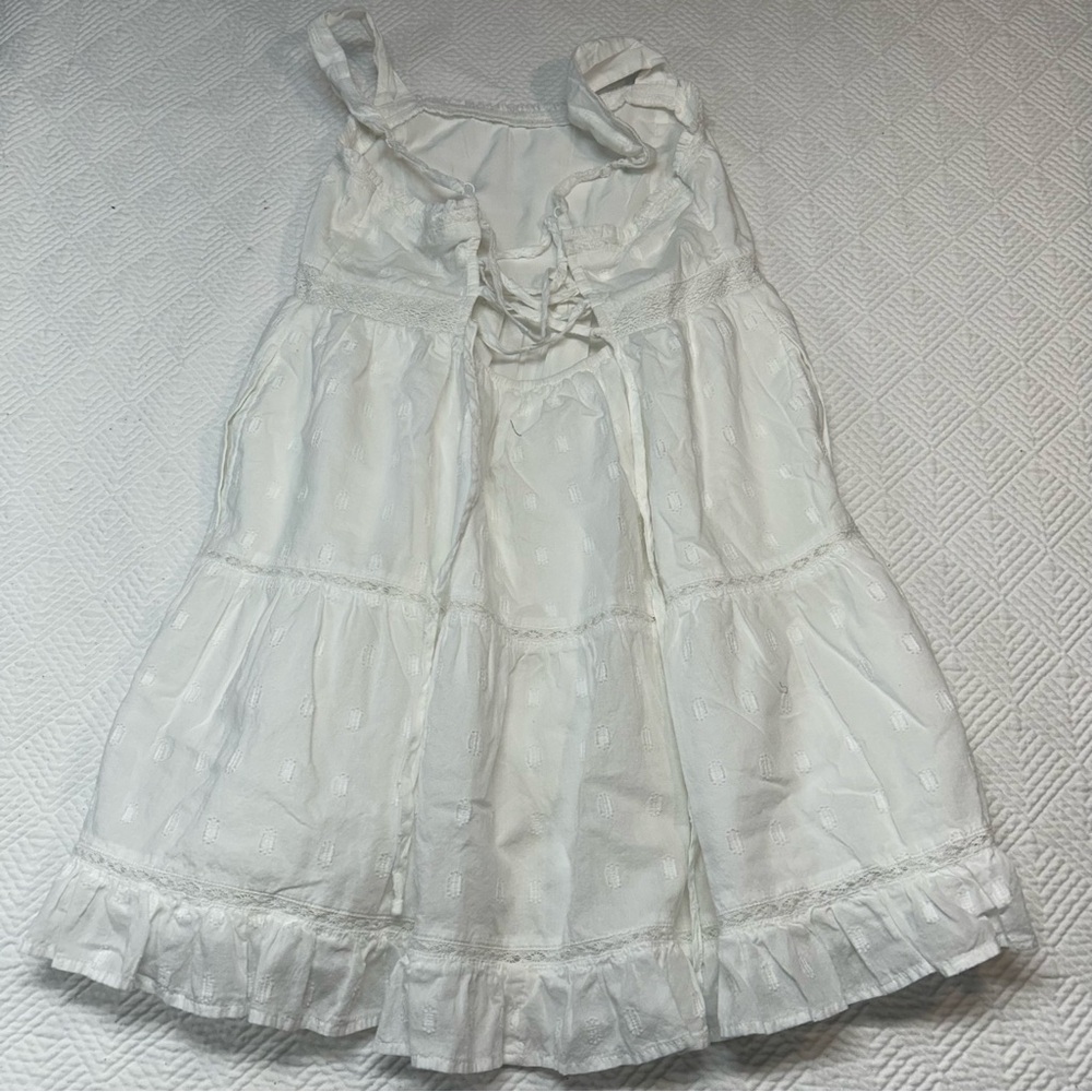 American Eagle White Swiss Dot Tiered Sundress - Picture 3 of 4